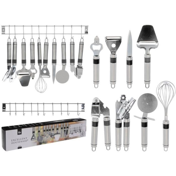 SET USTENCIL CUISINE INOX 9 PCS