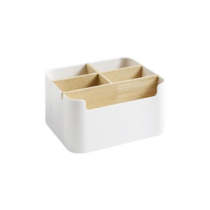 Accessoires de cuisine - YATOUT HOME - MARINA SH-4004 - Porte ustensiles en bambou - Couleur blanc