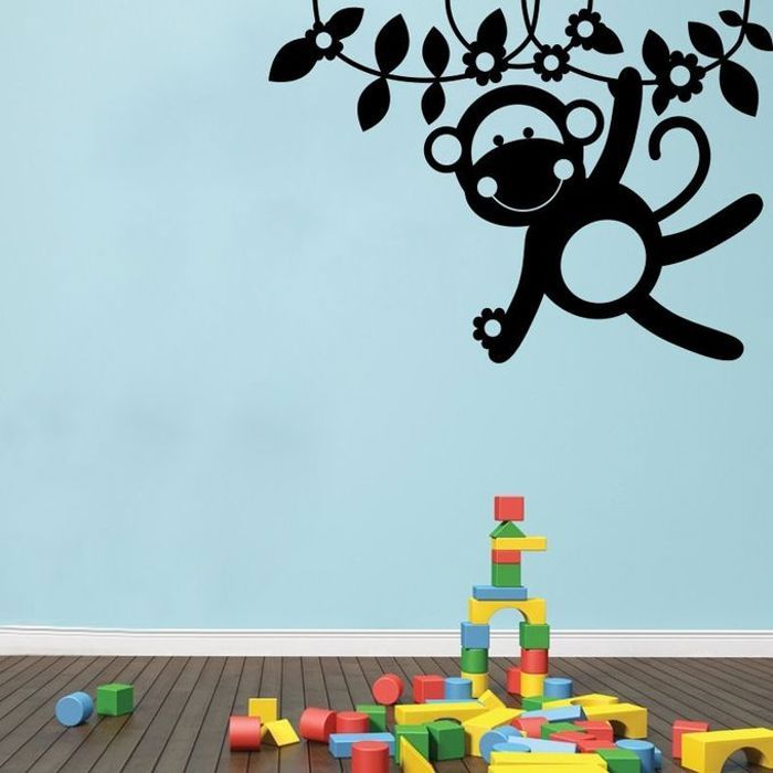 Stickers singe perche enfant Noir Sticker EN 101009