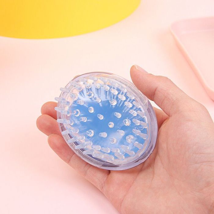 Brosse de massage du cuir chevelu en silicone peigne professionnel doux pour laver les cheveux