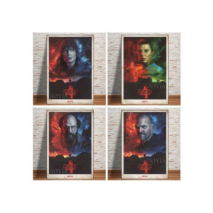 Poster A4 - Stranger Things - Saison 4 - Décoration murale - Thème cinéma - Mixte