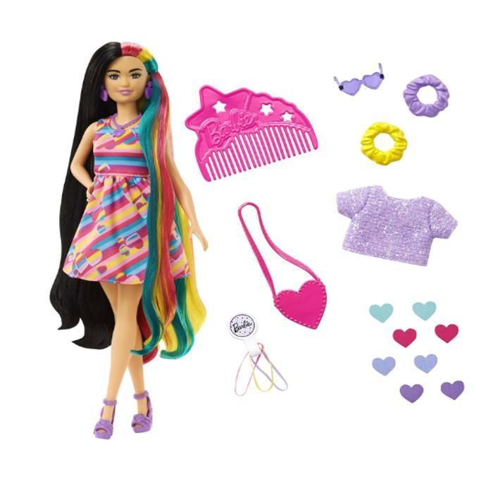 Poupée - MATTEL - Barbie Ultra Chevelure - 22 cm - 15 accessoires - Coiffure originale