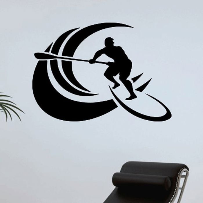 Autocollant Summer Surf Stickers vinyle stick Noir Sticker 04