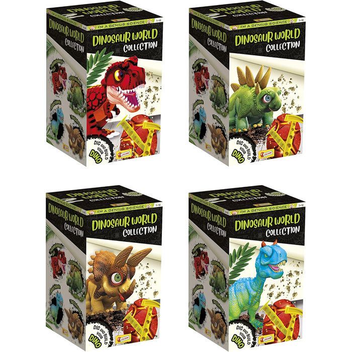 Ensemble éducatif - Petit Génie - Monde des Dinosaures - Display de 12 figurines - Multicolore - 3 ans et plus