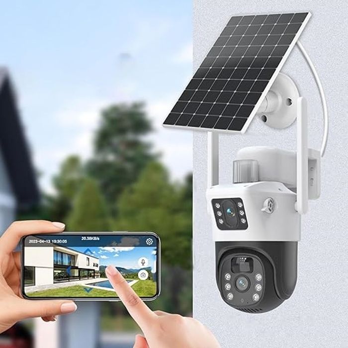 Camera de surveillance avec panneau solaire 4G