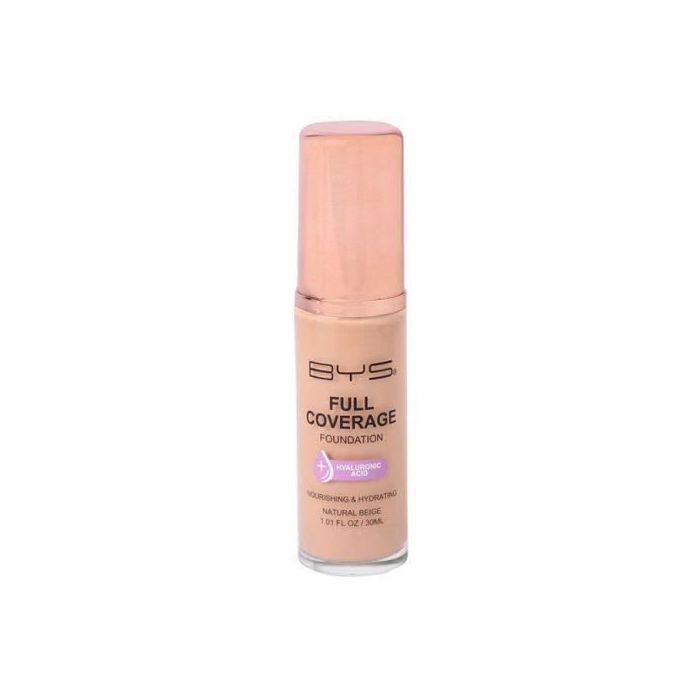 Fond de teint - BYS - FOUNDATION FULL COVERAGE - Beige naturel - 30 ml - Tous types de peau