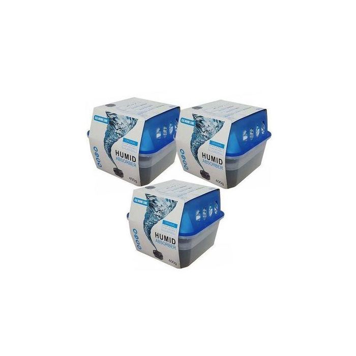 Elg HOME LINE Kit de 3 déshumidificateur 400 grammes, 3x absorbeur d'humidité, Anti-humidité