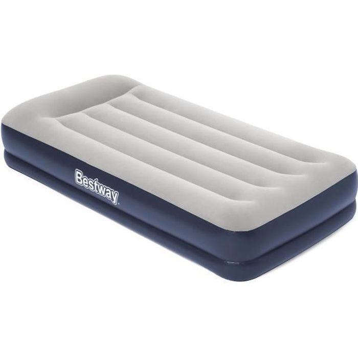 Matelas 1 place 90 x 190 cm gonflable Noir et gris ép.36cm - TAKITI de BESTWAY