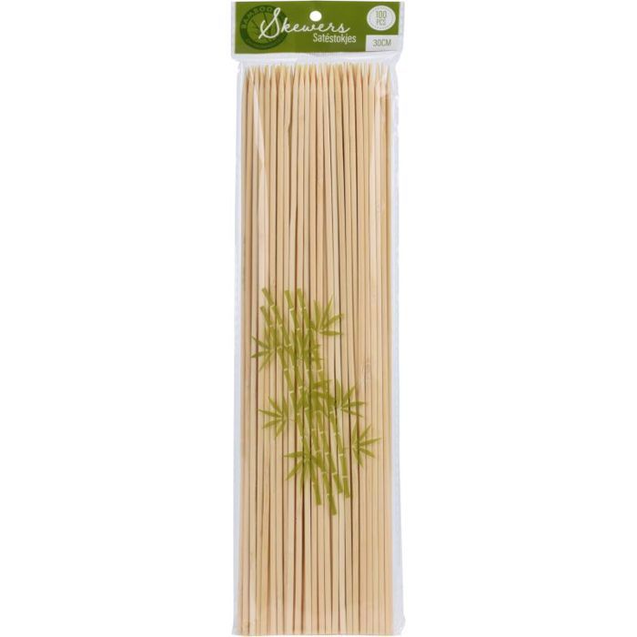 BROCHETTE EN BOIS 100 PCS 3X300 MM REF 408100040