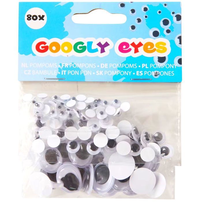 Autocollants - GENERIC - Yeux mobiles - 80 pièces - Idéal pour enfants - Créations amusantes