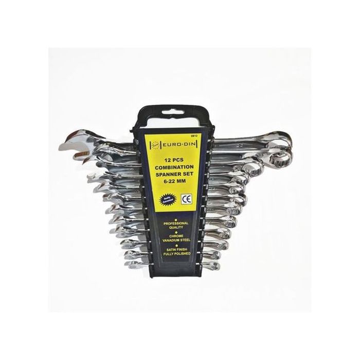 Euro jeu de clés mixtes set 6-22mm 12pcs de réparation pour outils à main