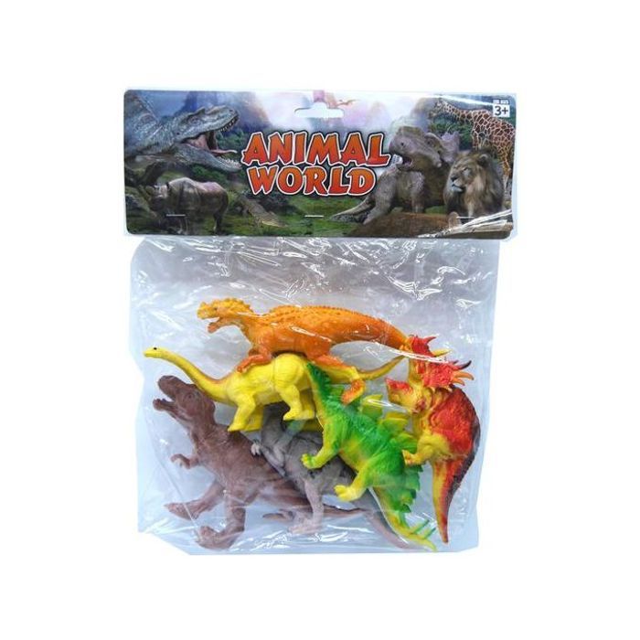 Ensemble 6 dinosaures variés (13 à 15 cm)