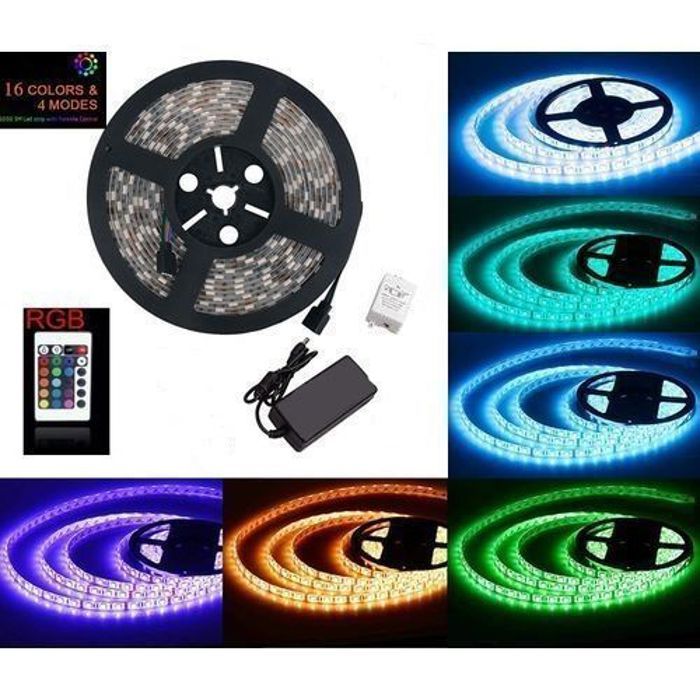 Ruban LED - LED - 05M - Étanche - RGB - Faible consommation d'énergie