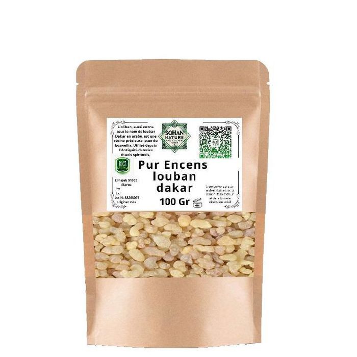 SOHAN NATURE Encens pur louban dakar oliban hojari 100 gr