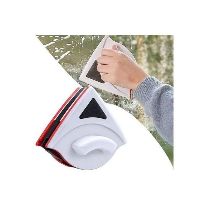 Essuie-Glace Magnétique Double Face pour Vitres - Lave Vitre Aimantée - Rouge