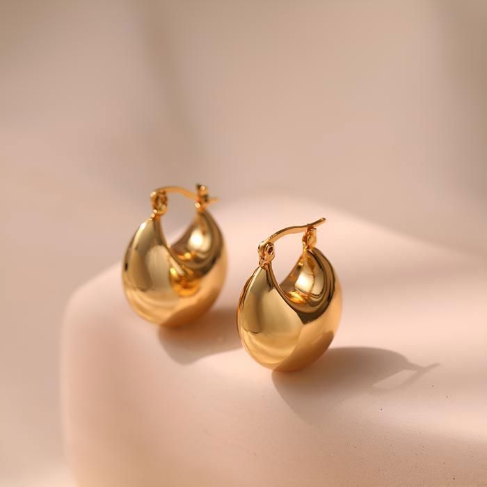 Clémentine Paris Boucles d'oreilles de Luxe Dorée OGN0022