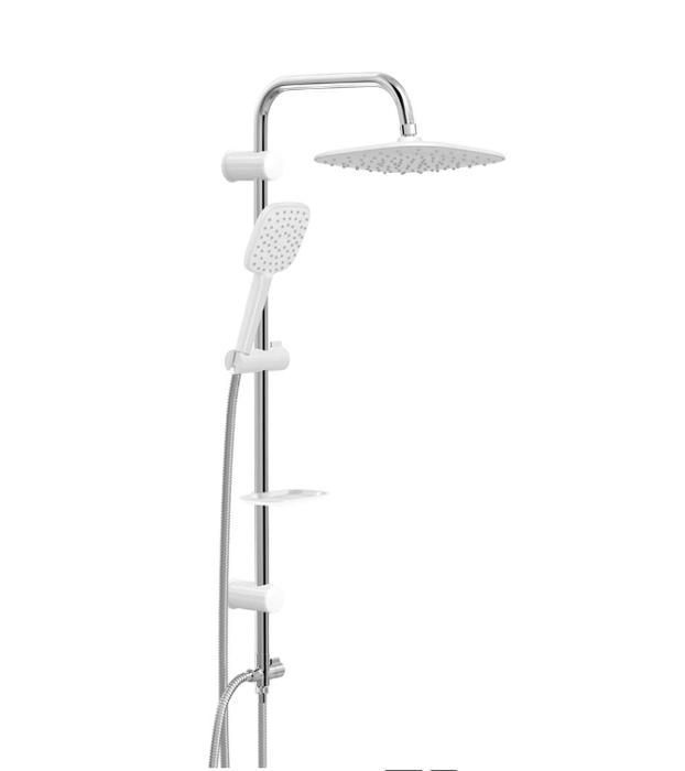 Ensemble de Douche - ez-1250 - Blanc-Chrome - Design moderne - Installation rapide - Jet personnalisable