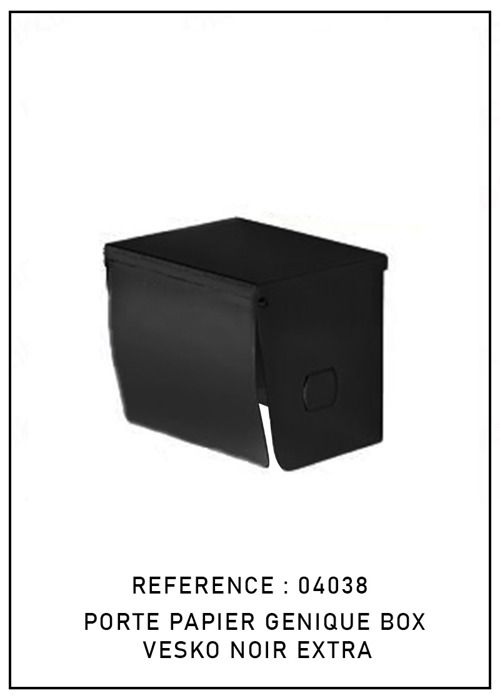 Porte-papier - Genique - Box Noir Extra - Design moderne - Pratique - Durable