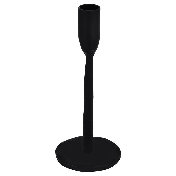 Porte-bougie - JELLICOE - Rond - 28 cm - Métal - Noir
