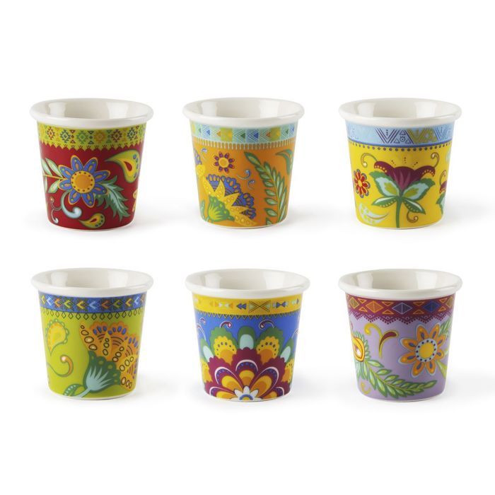 Verres à café - EXCELSA - Gipsy Soul - Pack de 6 - 9 cl - Multicolore - Design contemporain