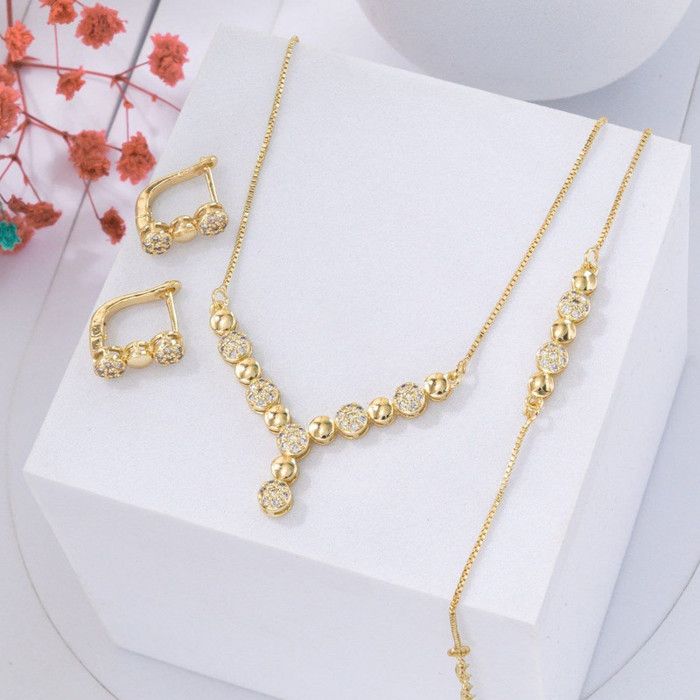Parure plaque or haute qualite