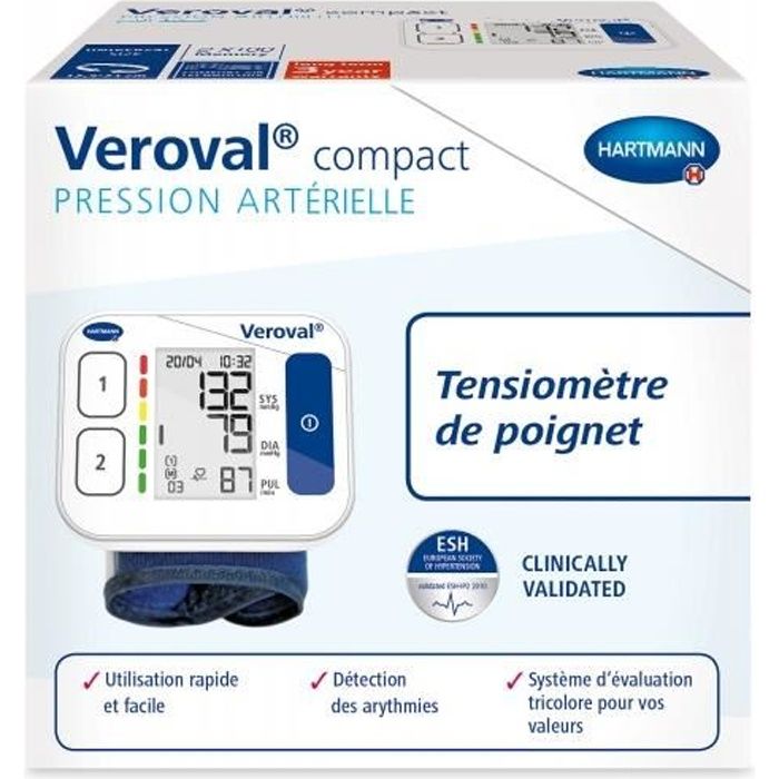 Hartmann Veroval Compact Tensiomètre de Poignet