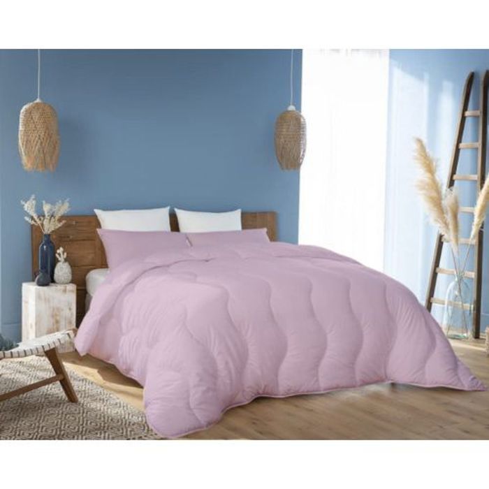 Couette - DWIRTY - 220x240cm - Microfibre - Rose - Chaude - Lavable