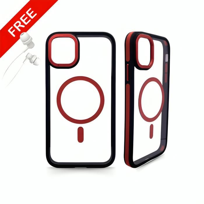 Coque pour IPhone 15 ROUGE Haute qualité + Écouteur Gratuit.