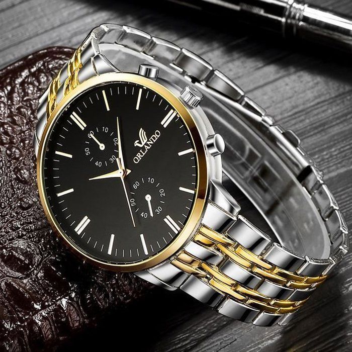 Montre - GENERIC - Orlando - Quartz - Acier Inoxydable - Analogique - Noir