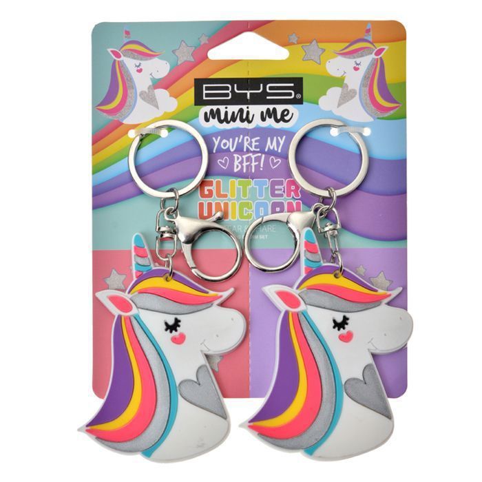 BYS MINI BAG CHARM SET GLITTER UNICORN