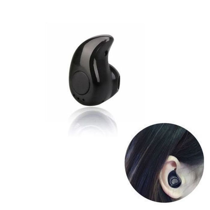 Oreillette Bluetooth - Mini - V4.1 - Stéréo - Micro intégré - Sans fil - In-Ear - Noir
