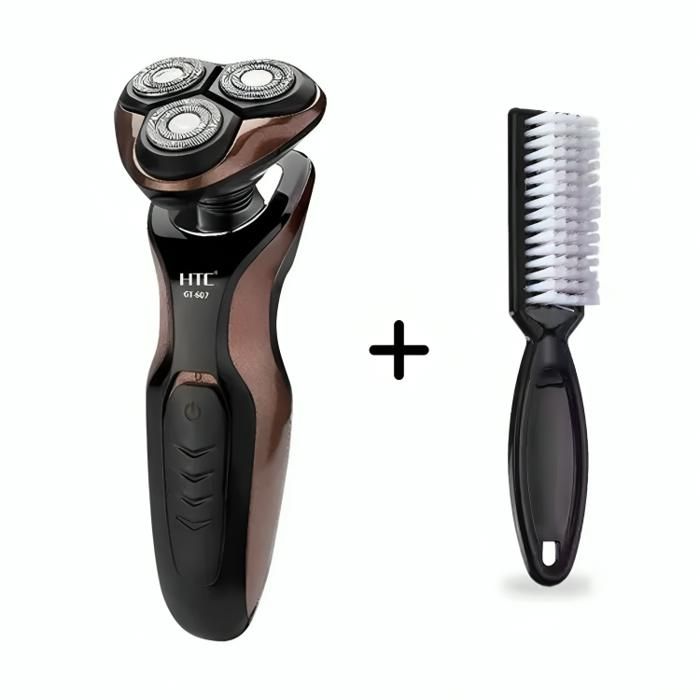 Tondeuse HTC GT-607 + Brosses à barbe - Mini pack