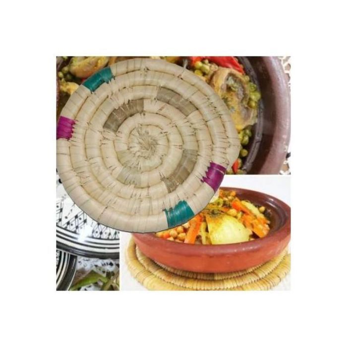 Tapis de Tajine et Support d'Assiette : Artisanaux, Beige