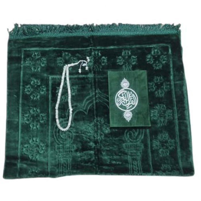 Coffret cadeau - Salaty - Pack Mushaf Coran - Tapis de prière uni - Tasbih - Idéal pour Ramadan
