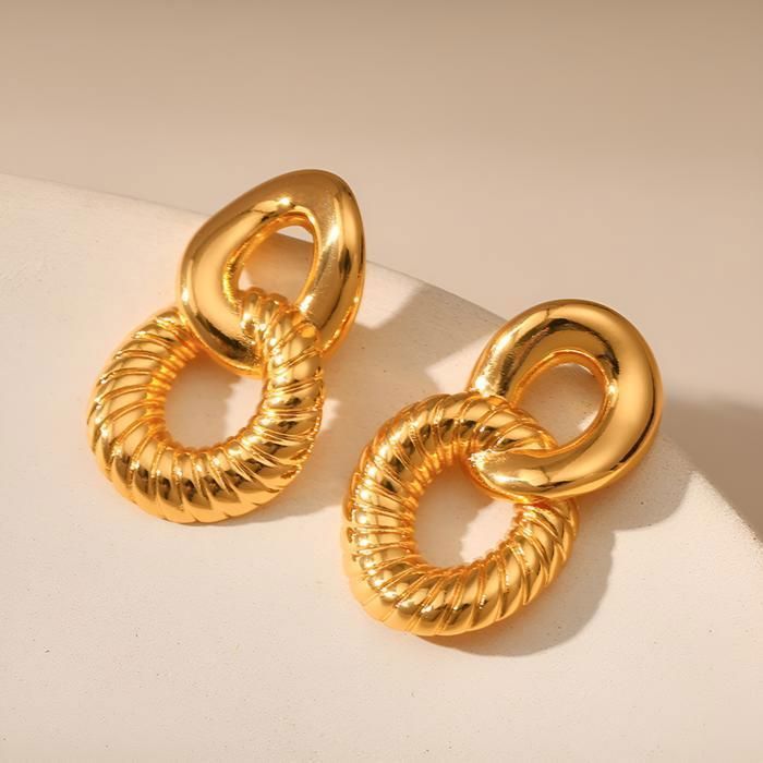 Clémentine Paris Boucles d'oreilles de Luxe Dorée OGN0040