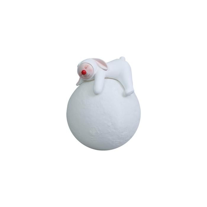 STATUE  LAPIN NEZ ROUGE AVEC BALLON