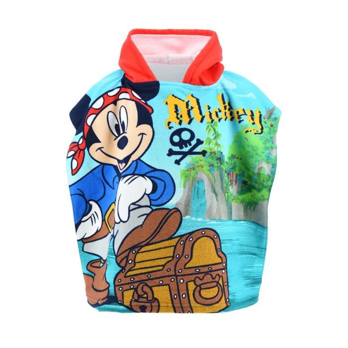 Cape de bain à capuche Mickey 55x110 cm