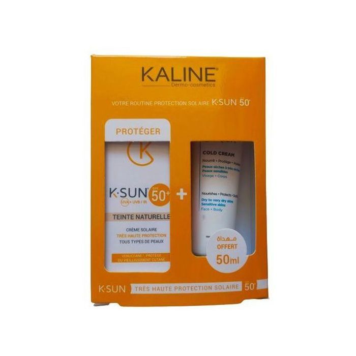 Kaline Teinte Naturelle Peau Grasse SPF50 (50ml) + Cold Cream Offerte