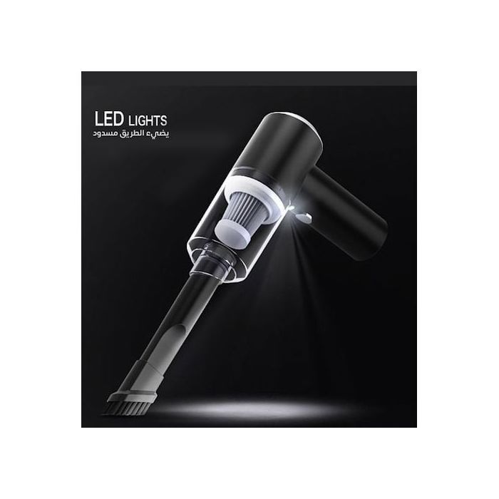 Aspirateur portable sans fil à haute aspiration 2 en 1 avec lumière LED