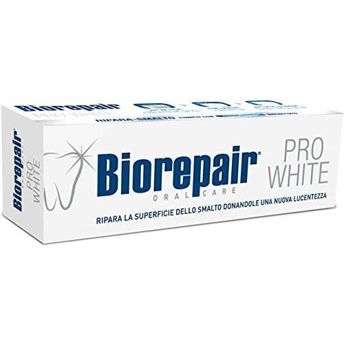 Biorepair Pro White Whitening Toothpaste with microRepair - 25 Fluid Ounce (75ml) Tube [ Italian Import ]
