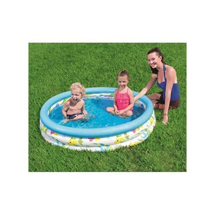 Piscine Gonflable Bestway - Décor Poissons 3 Boudins