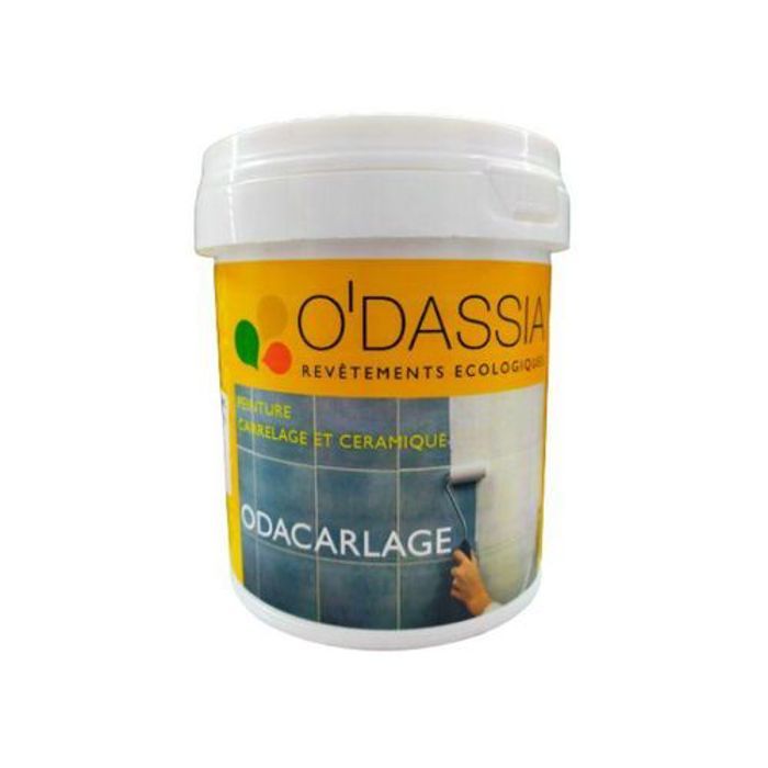 O'DASSIA Odacarlage Peinture acrylique Ecologique Satiné Blanc Spésiale Pour Carlage 1kg