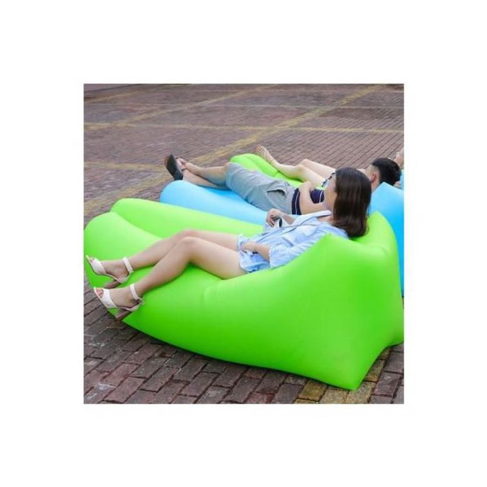 Hamac Gonflable - K.Solutions - Vert - Léger - Étanche - Idéal Camping et Plage