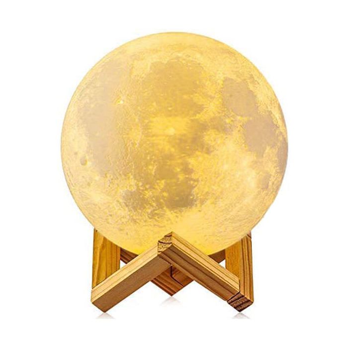 Lampe de lune, couleur modifiable 3D veilleuse au clair de lune, rechargeable par USB, pour la décoration de la maison