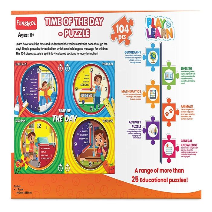 Puzzle L’heure de la journée 104 pcs