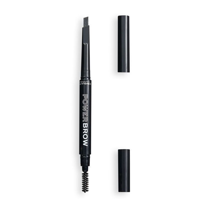 Crayon à sourcils - REVOLUTION RELOVE - Granite - Noir - Double embout - Goupillon inclus