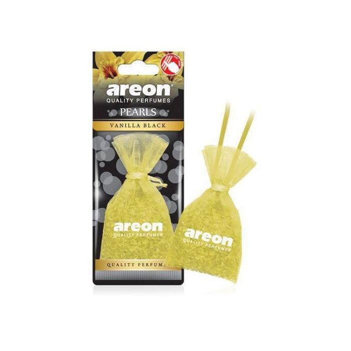 Areon PEARLS PARFUM DÉSODORISANT POUR VOITURE ET INTÉRIEUR (25 G) -VANILLA BLACK