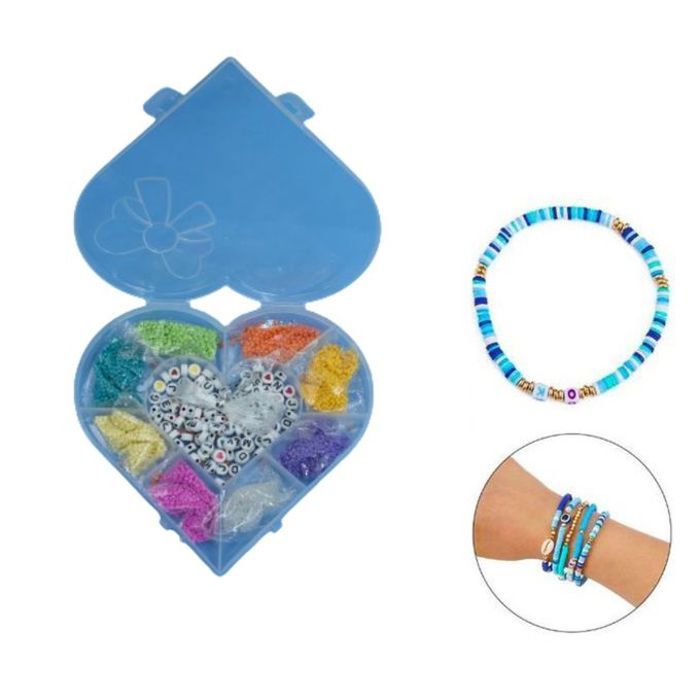 Kit de fabrication de bijoux avec boîte de perles et cordons