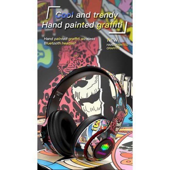 Casque sans fil - CK - R9 - RGB Tiger - Bluetooth - Micro intégré - Sur-oreille
