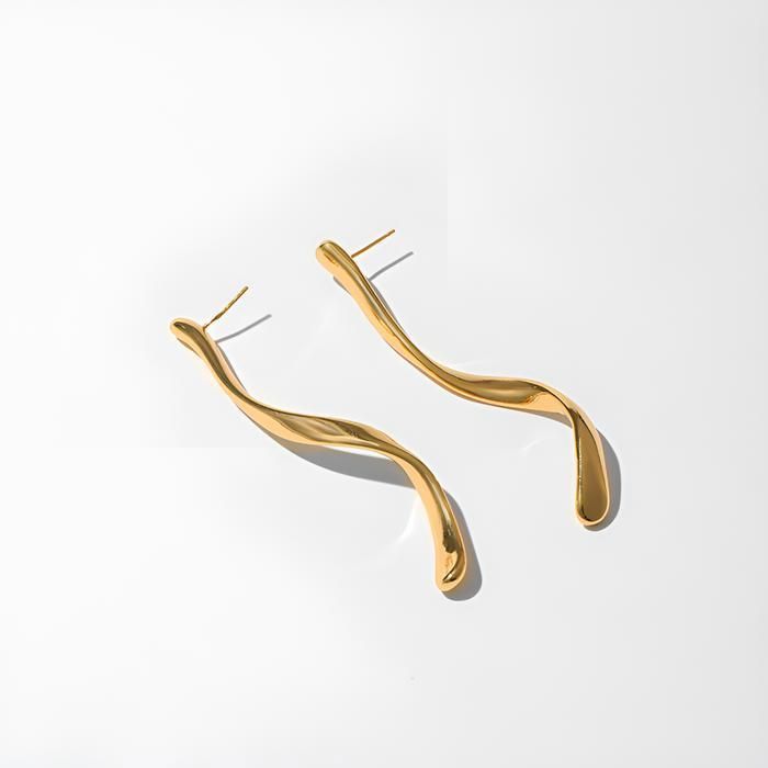 Clémentine Paris Boucles d'oreilles de Luxe Dorée OGN0038